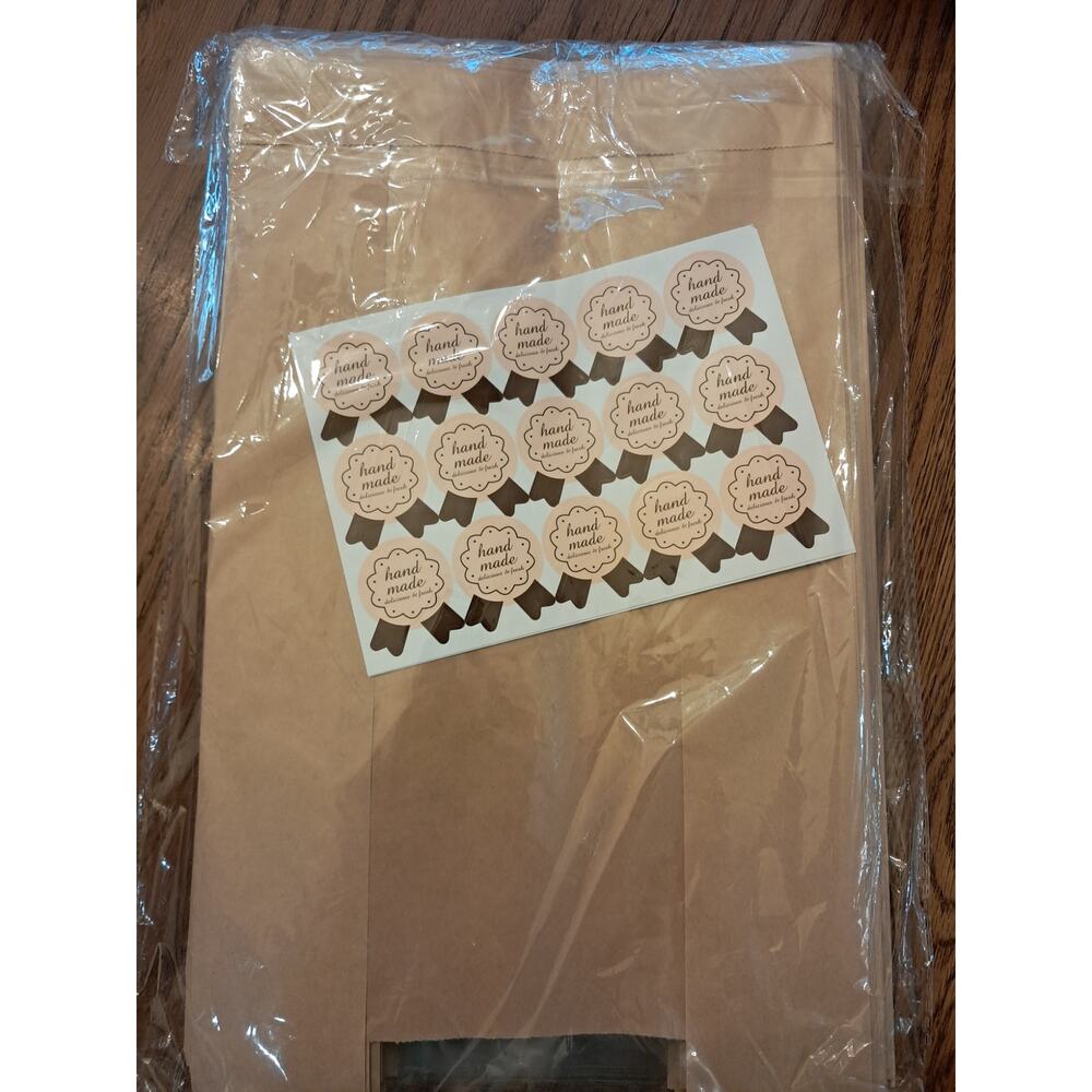 30 bread/pastry bags with stickers